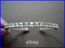 Silpada Sterling Silver Flexible Cubic Zirconia Cuff Bracelet B2094