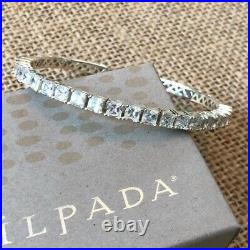 Silpada Sterling Silver Flexible Cubic Zirconia Cuff Bracelet B2094