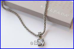 Silpada Sterling Silver Popcorn Chain Necklace N1106 Uptown Cubic Pendant S0979