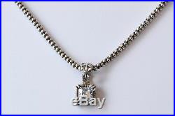 Silpada Sterling Silver Popcorn Chain Necklace N1106 Uptown Cubic Pendant S0979
