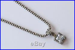 Silpada Sterling Silver Popcorn Chain Necklace N1106 Uptown Cubic Pendant S0979