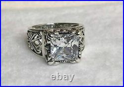 Silpada Sterling Silver Uptown Cubic SIZE 10 CZ Filigree Ring R0981 RARE HTF