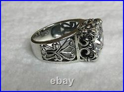 Silpada Sterling Silver Uptown Cubic SIZE 10 CZ Filigree Ring R0981 RARE HTF