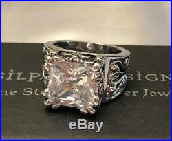 Silpada Uptown Cubic Zirconia Size 9 Sterling Silver Ring R0981 MINT