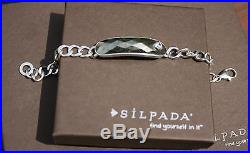 SilpadaA-List Pyrite, Sterling Silver & Cubic Zirconia BraceletB2904