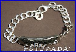 SilpadaA-List Pyrite, Sterling Silver & Cubic Zirconia BraceletB2904
