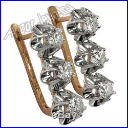 Silver Cubic Zirconia Russian style Svetafor Earrings #E1388