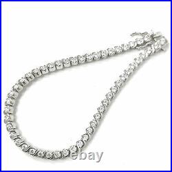 Silver Ladies Tennis Bracelet Cubic Zirconia 12g 925 Sterling Silver 7.5