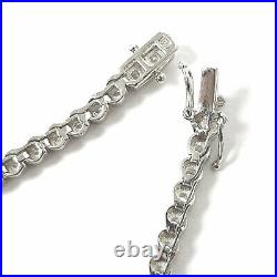 Silver Ladies Tennis Bracelet Cubic Zirconia 12g 925 Sterling Silver 7.5