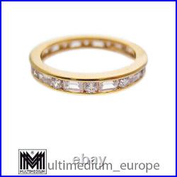 Silver Memory Ring with Yellow Gold Plated Cubic Zirconia Sterling Silver Gilt