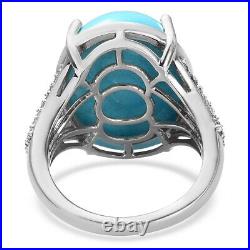 Sleeping Beauty Turquoise 925 Silver Cubic Zirconia CZ Ring Gift Size 9 Ct 13.6