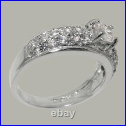 Solid 925 Sterling Silver Cubic Zirconia Womens Band Ring Sizes J to Z