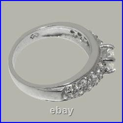 Solid 925 Sterling Silver Cubic Zirconia Womens Band Ring Sizes J to Z