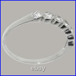 Solid 925 Sterling Silver Cubic Zirconia Womens Eternity Ring