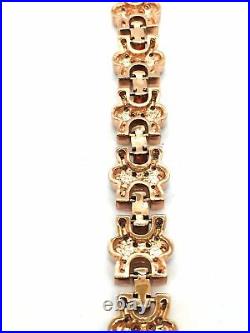 Solid Sterling Silver Rose Gold Vermeil with Cubic Zirconia (4657)