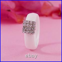 Statement 925 Sterling Silver 1.28Ct White Cubic Zirconia Stone Spira Ring Size