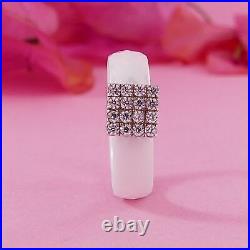Statement 925 Sterling Silver 1.28Ct White Cubic Zirconia Stone Spira Ring Size