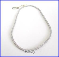 Sterling Silver 3mm Micro Tennis Chain Cubic Zirconia Solid 925 16 Necklace
