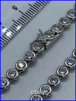Sterling Silver 4mm Cubic Zirconia Tennis Necklace 17 / 43cm (1099cz)