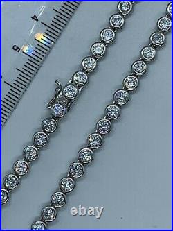 Sterling Silver 4mm Cubic Zirconia Tennis Necklace 17 / 43cm (1099cz)
