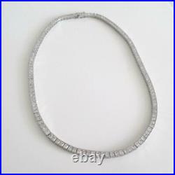 Sterling Silver 4mm Micro Tennis Chain Cubic Zirconia Solid 925 16 Necklace