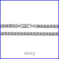 Sterling Silver 6mm Cubic Zirconia Set Arrow Chain Necklace