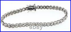 Sterling Silver (925) Cubic Zirconia 18.5cm Tennis BRACELET