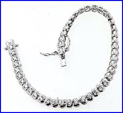 Sterling Silver (925) Cubic Zirconia 18.5cm Tennis BRACELET