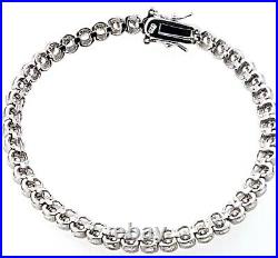 Sterling Silver (925) Cubic Zirconia 18.5cm Tennis BRACELET