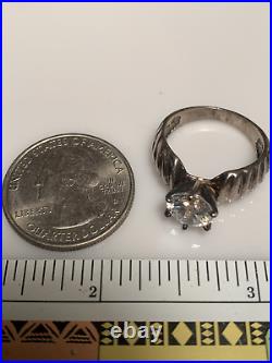 Sterling Silver 925 Cubic Zirconia CZ 1 carat Size 7. Beautiful