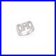 Sterling Silver 925 Cubic Zirconia'DAD' Ring With Barked Sides