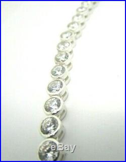 Sterling Silver 925 Cubic Zirconia Tennis Necklace Bridal