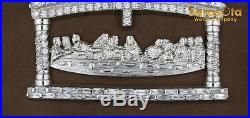 Sterling Silver 925 Heavy Last Supper with Cubic Zirconia Pendant