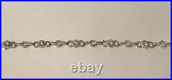 Sterling Silver. 925 Rotary Bracelet Cubic Zirconia Encrusted -12g Hallmarked