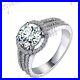 Sterling Silver 925 Round Cubic Zirconia Jewelry Unique Anniversary Wedding Ring