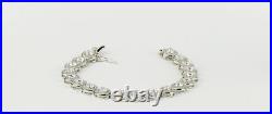 Sterling Silver CZ Tennis Bracelet AAA Halo Round Brilliant Cubic Zirconia Gems