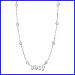 Sterling Silver'CZ by the Yard' Necklace