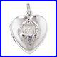 Sterling Silver Claddagh Heart With Cubic Zirconia Locket