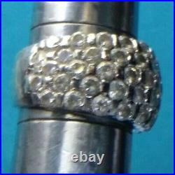 Sterling Silver Cubic Zircon Cluster Ring size 7/1/2 #5207