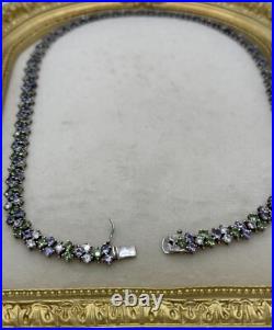 Sterling Silver Cubic Zircon Necklace, Bracelet, Ring, Earrings Set