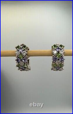 Sterling Silver Cubic Zircon Necklace, Bracelet, Ring, Earrings Set