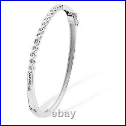 Sterling Silver Cubic Zirconia Bangle/bracelet