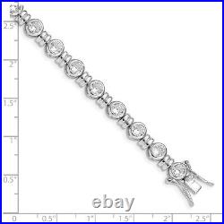 Sterling Silver Cubic Zirconia Bracelet 7 for Women 14.88g