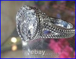 Sterling Silver Cubic Zirconia Caged Heart Ring Size 6 By Judith Ripka
