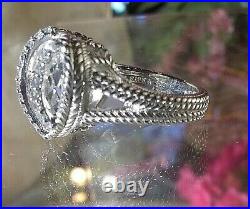 Sterling Silver Cubic Zirconia Caged Heart Ring Size 6 By Judith Ripka