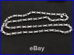 Sterling Silver Cubic Zirconia Chain. 36 inch