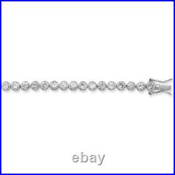 Sterling Silver Cubic Zirconia Chain Necklace 5mm Thick Various Lengths