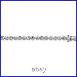 Sterling Silver Cubic Zirconia Chain Necklace 6mm Thick Various Lengths