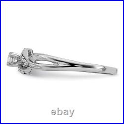 Sterling Silver Cubic Zirconia Engagement Ring 1.53g Size-7