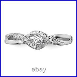 Sterling Silver Cubic Zirconia Engagement Ring 1.53g Size-7